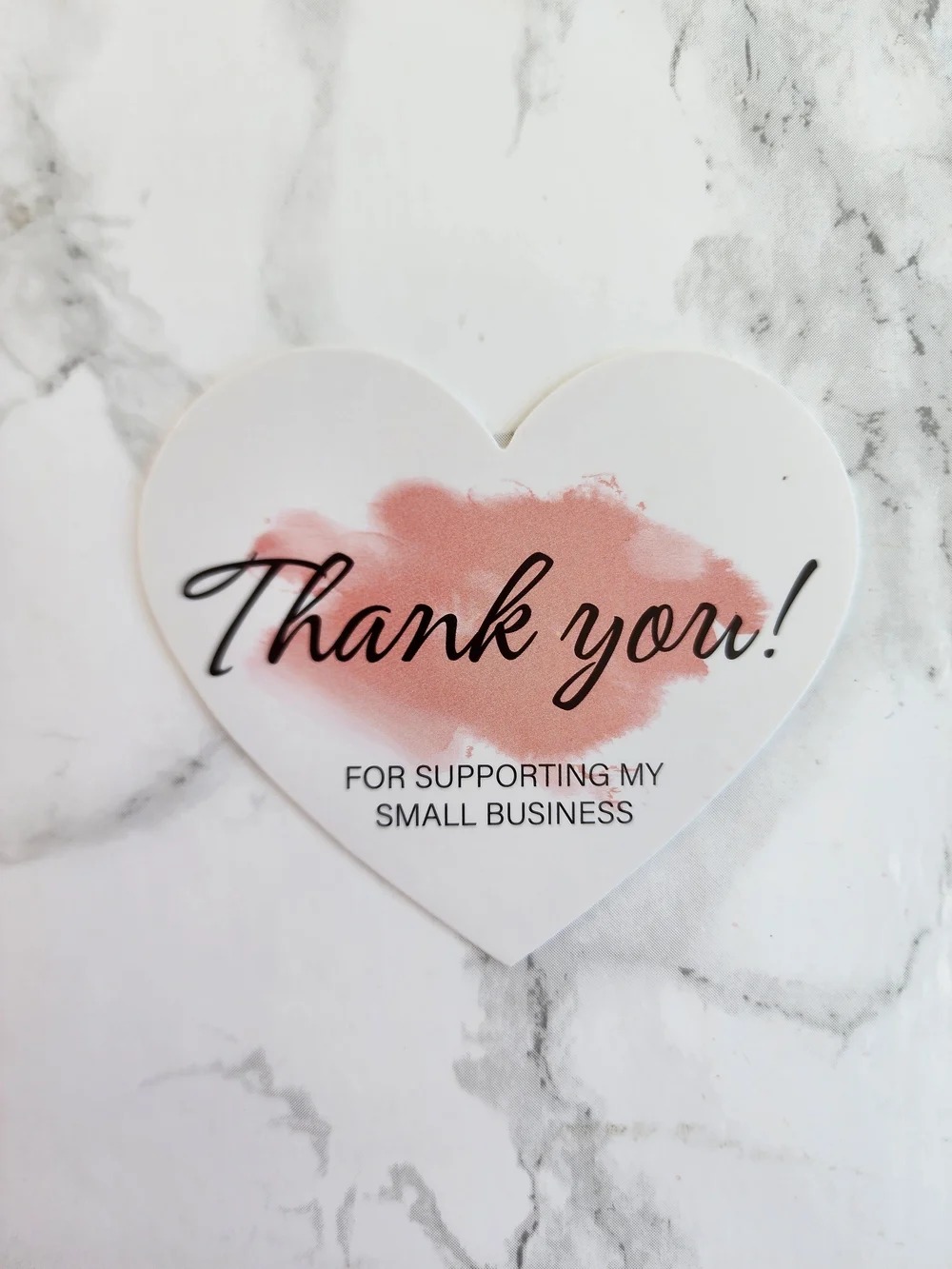 60 Assorted Heart-Shaped Thank You Cards